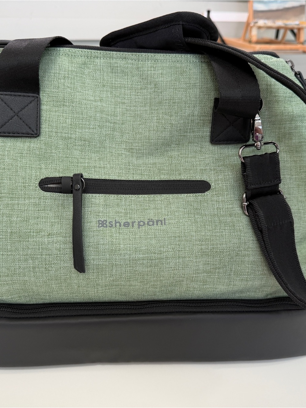 Sherpani Sage Green Duffel New Without Tags